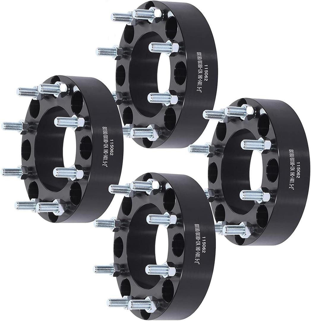 OCPTY 8x180 Wheel Spacers 2 inch for Chevrolet for Silverado 2500 with 14x1.5 Lug Nuts 124.1mm Hub Bore Compatible for Sierra 2500 HD for Silverado 2500 HD for Silverado 2500