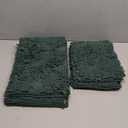 Hearth & Harbor Bathroom Rugs Sets 2 Piece, Chenille Bath Mat Set - Machine Washable Bath Mats for Bathroom Non-Slip Backing Rubber Quick Dry Bathroom Mat - Hunter Green Bath Rug, 17x24-20x32