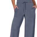 ANRABESS Womens Jumpsuits 2025 Summer Casual Dressy Romper Sleeveless Wide Leg Long Pants One Piece Outfits Vacation Clothes (Large, Gray Blue)