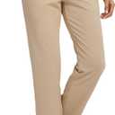 Libin Women's Golf Pants Stretchy Casual Travel Pant 7/8 Ankle Pants Athletic Sweatpants Dress Business Slacks with 4 Pockets (Beige, M)