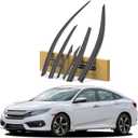 Rain Guards Fit for Honda Civic Sedan LX Sport Touring EX-L 2016-2021 6PCS
Durable Tape-on Compatible with 2017 2018 2019 2020 Civic Side Visor Rain Guard Window Vent Deflectors