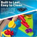 Step2 Rain Showers Splash Pond Water Table, Kids Water and Sand Activity Sensory Playset, Summer Outdoor Toys, 13 Piece Water Toy Accessories, For Toddlers 1.5+ Years Old, Blue & Green