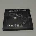RCA to HDMI Adapter,Viagkiki AV Converter,RCA Female to HDMI Converter Composite Audio Video Converter for PS1, PS2, PS3, STB, Xbox, VHS, VCR,Black-Ray DVD Players(Cable Included)