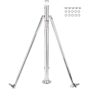 Janprous 923-009-ADJ Water Ski Pylon for Outboard Boat, 34" - 58" Adjustable Height Ski Pylon Stainless Steel