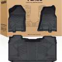 Floor Mats for RAM 1500 New Body 2019-2024 Crew Cab (Bucket Seats, No Under Seat Storage, Not for Classic Models), Custom Fit TPE All Weather Floor Liners, Waterproof Anti-Slip Truck Mats