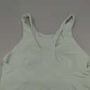 Colorfulkoala Women's Racerback Sports Bra Tank Top - Longline Crop with Medium Support and Padding, Light Green Size M