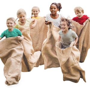 JOYIN 6 Pack Large Burlap Potato Sack Race Bags, 39" x 25" Potato Sacks Racing Bags for Kids & Adults,Outdoor Play, Family Reunion, Outdoor Picnic Party, Outside Yard Lawn Easter Carnival Games