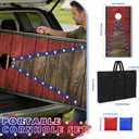 Electronic Cornhole Board Set 4x2ft 2x1ft, Automatic Scoring Corn Hole Games for Adults & Kids, Wooden Portable Cornhole Set with 8 Bean Bags & Carrying Bag for Outdoor, Party, Tailgate