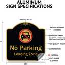 "SignMission Designer Series Sign - Private Driveway, No Turn Around | Black & Gold 18"" X 18"" Heavy-Gauge Aluminum Architectural Sign | Protect Your Business & Municipality | Made in The USA" (A-DES-BG-1818-9780)
