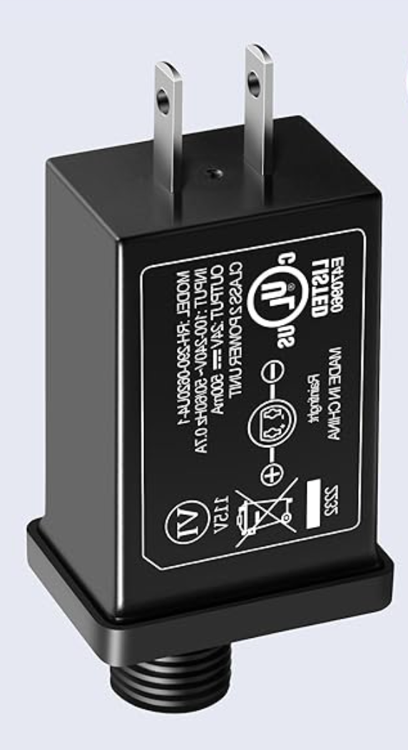 24V 12W LED Power Supply, Class 1 Power Supply LED Transformer Replacement for Christmas String Lights, Waterproof IP44 US Plug Adapter