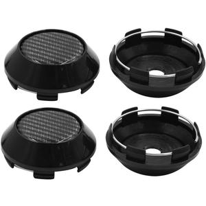 X AUTOHAUX 4pcs Black 68mm Dia 6 Clips Wheel Tyre Center Hub Caps Cover for Car