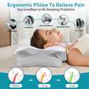 Besyodo Cervical Pillow for Neck Pain Relief, Ergonomic Neck Pillow for Sleeping Contour Memory Foam Pillows, Orthopedic Bed Pillow for Side Back Stomach Sleepers