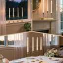 2 x SURAIELEC 10.5'' Flameless Ivory Taper Candles, Battery Operated Candle with Remote, Timer, Dimmer, 5000K Cool Clear White, Realistic LED Candle for Party, Halloween & Christmas Decoration, 6 Pack