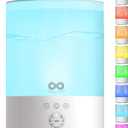 Everlasting Comfort 2.5L Top Fill Humidifier for Bedroom Quiet, Easy to Fill & Clean, 24HR Runtime, Night Lights, Timer, Ultrasonic Cool Mist, Auto Shut-Off, Essential Oil Diffuser - White