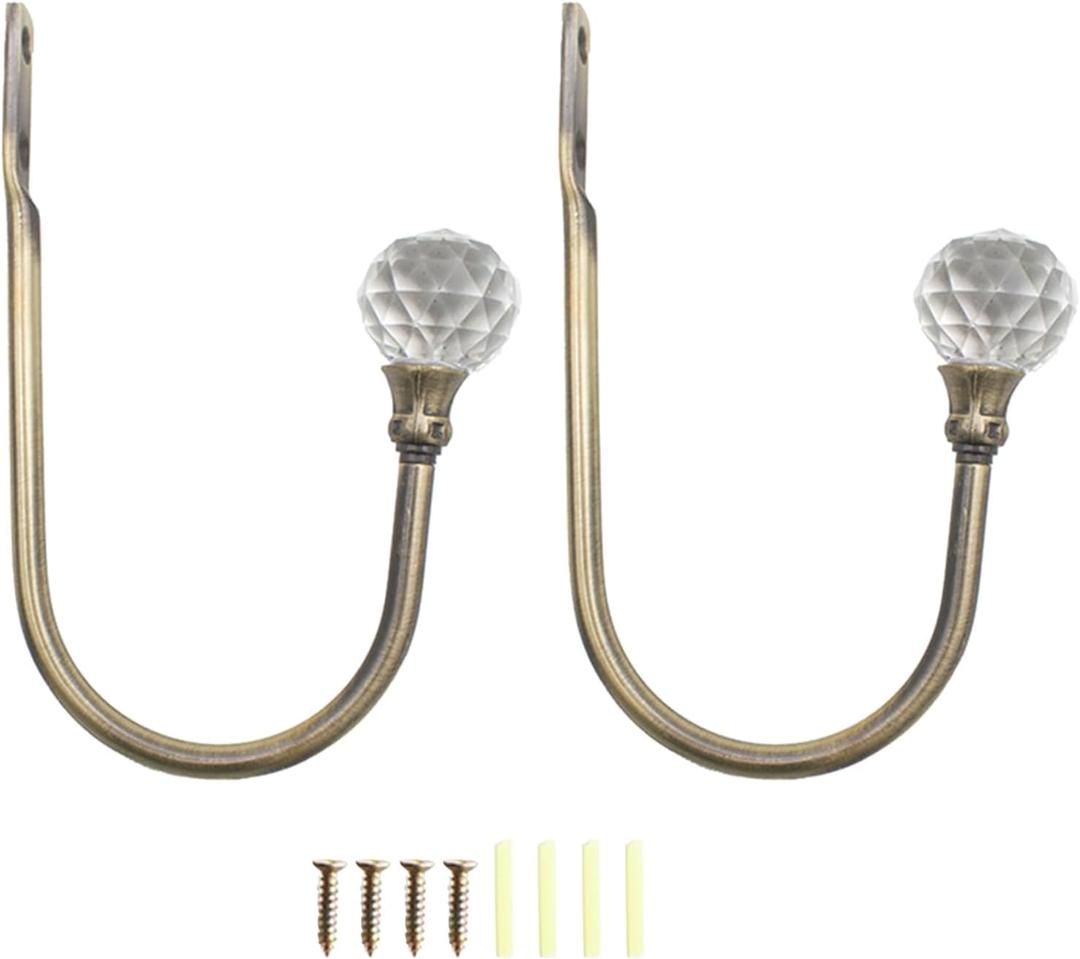 UncleS 2pcs U Shape Crystal Curtain Tieback Decorative Binding Accessories For Home Bedroom Bedroom Window Wall Decoration Curtain Grafeback For Boys