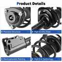 Front Complete Struts Assembly w/Coil Spring Fit for Dodge Journey 3.5L/3.6L V6 Engine (Exc. 4CYL Engine) 2009-2019, Shock Absorber Replace for 172509 172510