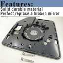 F150 Driver Side Heated Mirror Glass Compatible with 2015 2016 2017 2018 2019 2020 F150 Left Power Heated Convex Mirror Glass FL3Z17K707L with Blind Spot Mirror and Rear Holder F150 Side Mirror
