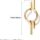 Kitchen Cabinet Handles Half Moon Modern Cabinet Pulls Semicircle Cabinet Drawer Pulls for Dresser Dathroom Cabinet Hardware (Semicircular, 2-Piece Matte Gold, Center Distance 3.77in/96mm)