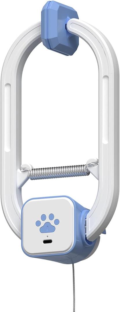 Interactive Cat Toy, Flapping Bird & Rotating Feather Teaser for Indoor Cats, Hanging Doorway Cat Toys with Fishing Pole for Exercise, Boredom Relief & Fun Games (Blue)