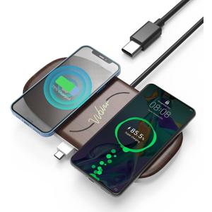 Fast Wireless Charger, Dual 20W Max Wireless Charging Pad Compatible with Apple iPhone 15/14/13/12/Pro Max/Pro/Plus, AirPods pro/2/3, Wireless Phone Charger for Samsung Galaxy S24/S23/S22