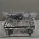 Kitchen Details Flat Wire Countertop or Over The Sink Dish Drying Rack with Cutlery Basket | Holds up 10 Dishes | Mugs | Kitchen Accessories | Black