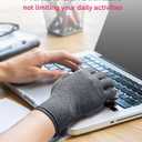 FEATOL Compression Arthritis Glove with Wrist Brace, Comfortable Fingerless Carpal Tunnel Hand Gloves for Women Night Support, Pain Relief for Rheumatoid Arthritis, Work, Typing - Right Hand, Small