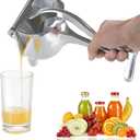 Large Lemon Squeezer, Aluminium Alloy Manual Fruit Citrus Juicer, Heavy Duty Hand Press Orange Juicer, Lemon, Pomegranate and Lime, Easy Squeeze Extractor Tool, Bonus 6 Pcs Filter Bags