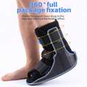 Inflatable Walking Boot, Air Cam Walker Fracture Boot Orthopaedic boot for Sprained Ankle, Short Air Walker Brace for Broken Foot Achilles Tendon Injury Black (Small)