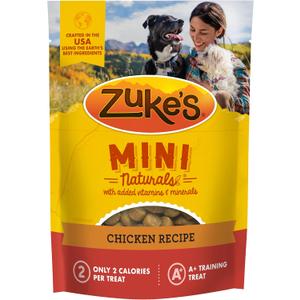 Zukes Mini Naturals Dog Training Treats for Dogs, Pet Treats Made with Real Chicken, 16 oz (EXP 11/01/26)