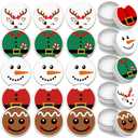25 Pcs Christmas Lip Balm Gifts Bulk Elf Peppermint Candy Flavor Lip Balms Tins Employee Appreciation Thank You Gifts Christmas Stocking Stuffers for Women Men Coworkers Teachers(Casual Style)