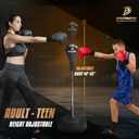 TechTools Punching Bag with Stand, Boxing Bag for Teens & Adults - Height Adjustable - Speed Bag for Training, Boxing Equipment, Stress Relief & Fitness, Professional