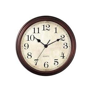 HYLANDA Wall Clock, Vintage Battery Operated, Retro Silent Non Ticking Decorative Clocks for Home Kitchen School Living Room