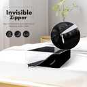 P Pothuiny Black Cube Pillowcase, Smooth Satin Pillowcase with Hidden Zipper, 24"x12"x5.5" (ONLY Case)