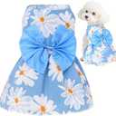 Choyaxo Floral Dog Dress Cute Dog Skirt Pet Dress Summer Pet Clothes for Puppy Small Cats, L