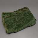 decorUhome Spring Chenille Soft Cozy Throw Pillow Covers 12x20 Set of 2, Modern Farmhouse Boho Velvet Decorative Pillow Cases with Stitched Edge for Couch Sofa Bed Home Decor, Forest Green