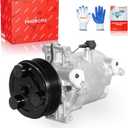 PHOBOOS A/C Compressor with Clutch Compatible with Nissan Frontier 2005-2019 L4 2.5L/V6 4.0L, Xterra 2005-2015, V6 4.0L, Fast Cooling, Low Noise, Easy Installation, Ref. 58885