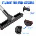 12" Universal Vacuum Cleaner Floor Brush Attachments 1 1/4 inch(32mm) for Shark Vacuum Brush Attachments,360 Swivel Hardwood Brush & Adapter with Horse Hair Attachments for Shark Vacuums Accessories