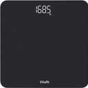 Vitafit Digital Bathroom Scale for Body Weight, Weighing Professional Since 2001, Clear LED Display and Step-On, 3*AAA Batteries Included, 400lb/180kg, Spray Silver Black