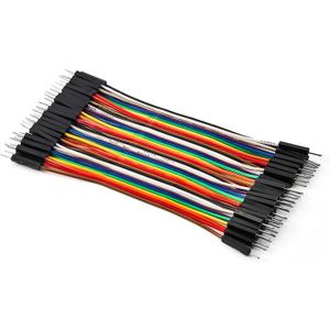 Chanzon 40pcs 10cm Male to Male Header Jumper Wire Dupont Cable Line Connector 40 pin Ribbon Solderless Multicolored for Arduino Raspberry pi Electronic Breadboard Protoboard PCB Board