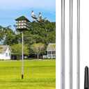 Tandefio 12 ft Telescoping Purple Martin House Pole with Ground Socket Heavy Duty 3-Section Telescoping Pole Purple Martin Bird House Heavy Duty Accessories (1 Pcs)