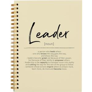 OXW Thank You Gifts for Leader, Meeting Notebook for Work, Appreciation Gift for Mentor Boss Manager, Office Supplies Leadership Gifts, Cream College Ruled Hardcover Spiral Notebook 5.5 x 8.3