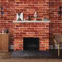 2 x Anmon Brick Wallpaper Peel and Stick - Self Adhesive Removable Red Brick Wall Paper for Christmas Fireplace - Waterproof Stone Vinyl Contact Paper for Kitchen Bedroom and Living Room Walls