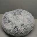 WESTERN HOME WH Calming Dog & Cat Bed, Anti-Anxiety Donut Cuddler Warming Cozy Soft Round Bed, Fluffy Faux Fur Plush Cushion Bed for Small Medium Dogs and Cats (20"/24"/27"/30")