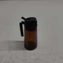 470ML Brown Light Blocking Oil Sprayer - 2 In 1 Oil Dispenser Bottle For Kitchen Cooking, Fine Mist Seasoning Tool(Black)