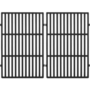 E310 17.5" 7638 7639 Grill Grates for Weber Spirit I & II 300, Spirt E310 E320 E330 S310 S320 S330, Cast Iron Cooking Grates, Grill Replacement Parts for Genesis Silver/Gold, Genesis 1000-3500