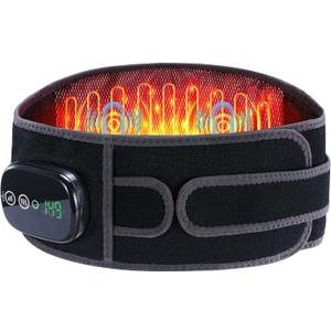 Heating Pad for Back, Cordless Lower Back Massager with Heat, Electric Heating Pad Wrap for Period Cramps Lower Back Neck Shoulders, 3 Heating Levels & 3 Massage Modes, Birthday Gifts for Women Men