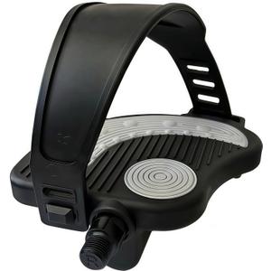 YBEKI Pro-Grade Exercise Bike Pedals with Adjustable Straps - 9/16" & 1/2" Spindle for Indoor Peloton/Schwinn/Spin Bikes | Heavy-Duty PP Plastic & PVC Straps + 500lb Capacity