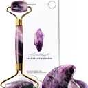ROSELYNBOUTIQUE Gua Sha Facial Tools & Face Roller Original Face Massager for Puffiness Wrinkless Skin Care Routine - Self Care Gift for Men Women (Amethyst)