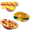 Stuffed Hamburger, Pizza, and Hotdog