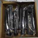 Ravinte Hardware 10 Pack Matte Black Cabinet Pulls, 3-3/4 Inch (96mm) Hole Center Zinc Alloy Drawer Handles for Kitchen Cabinets, Cupboards, Dressers, Square Solid Metal Hardware